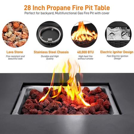 Serenelife Propane Gas Fire Pit, SLFPS3 SLFPS3